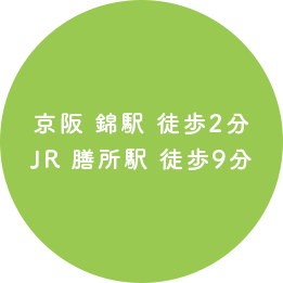 京阪 錦駅 徒歩2分、JR 膳所駅 徒歩9分